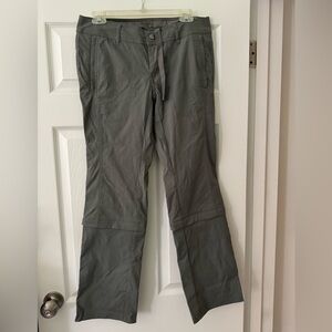 rei hiking pants with zip off bottom 8 petite grey